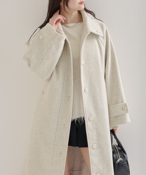 2サイズ展開◎/裏地がバイカラー仕様】テントライン ロングコート