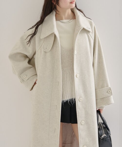 テントライン ロングコート 2サイズ展開◎/裏地がバイカラー仕様】テントライン ロングコート