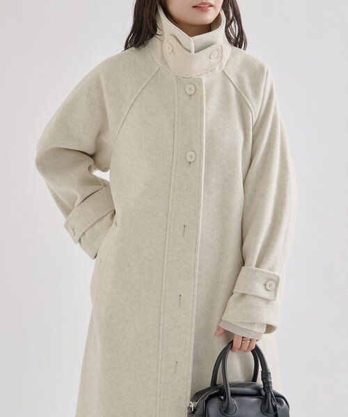 2サイズ展開◎/裏地がバイカラー仕様】テントライン ロングコート