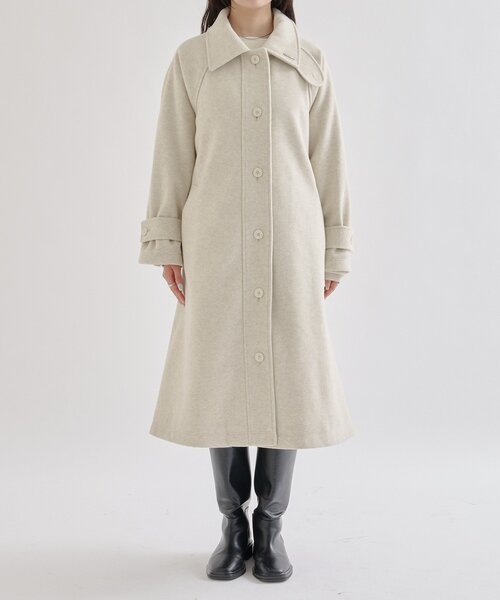 2サイズ展開◎/裏地がバイカラー仕様】テントライン ロングコート