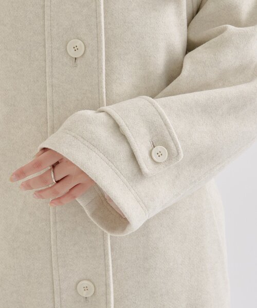 2サイズ展開◎/裏地がバイカラー仕様】テントライン ロングコート