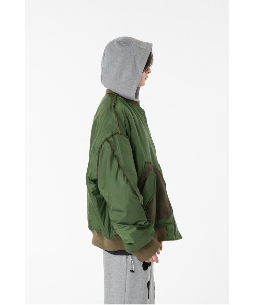 DISCOVERED(ディスカバード)の「DEVILS EAR HOODIE DOWN MA-1(MA-1・メンズ・カーキ/ブラック・SMALL/LARGE)」の9枚目の写真