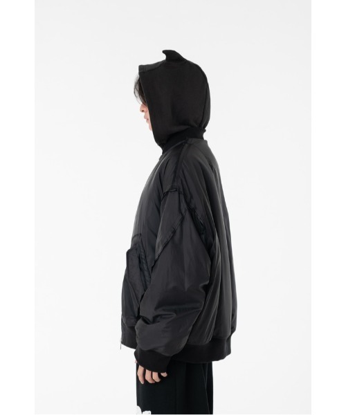 DISCOVERED(ディスカバード)の「DEVILS EAR HOODIE DOWN MA-1(MA-1・メンズ・カーキ/ブラック・SMALL/LARGE)」の14枚目の写真