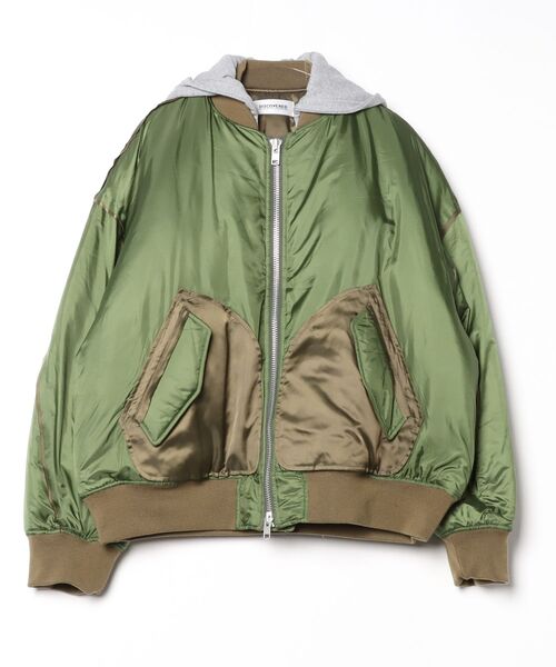 DISCOVERED(ディスカバード)の「DEVILS EAR HOODIE DOWN MA-1(MA-1・メンズ・カーキ/ブラック・SMALL/LARGE)」の17枚目の写真