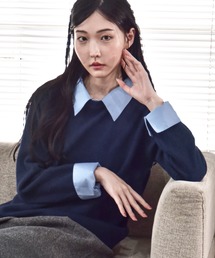 Y/lim（イリム）の「シャツレイヤードドッキングニット（ニット/セーター）」