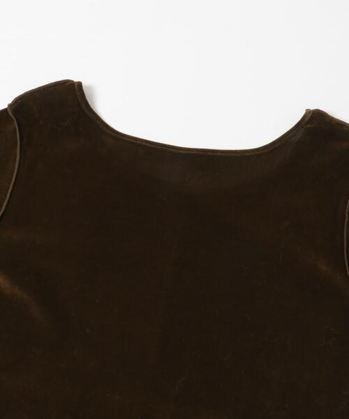 URBAN RESEARCH ROSSO WOMEN（アーバンリサーチ　ロッソ）の「シアーベロアシームデザインプルオーバー（Tシャツ/カットソー・レディース・ブラウン/ライトブルー/オフホワイト・FREE）」の19枚目の写真