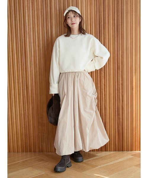 emmi(エミ)の「【ONLINE限定カラー】ツイストバルーンスカート(スカート・レディース・ミント/ベージュ/ブラック/アイボリー・0/1)」の22枚目の写真