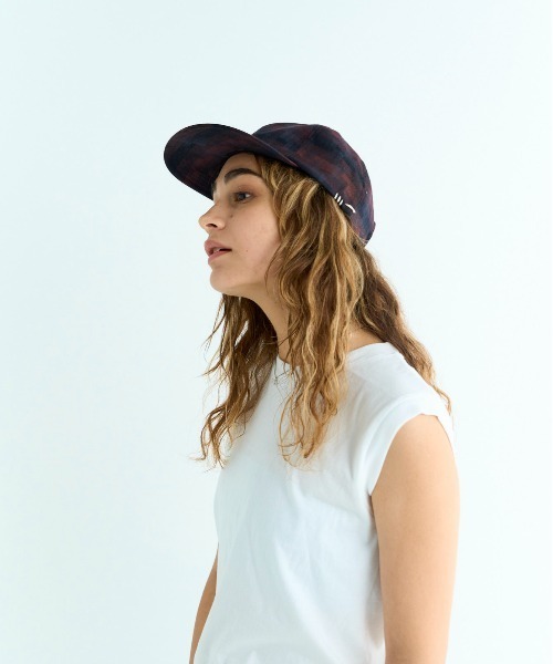 Melange Check 6P Cap