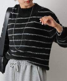 COLONY 2139 | シャギーボーダーニットプルオーバー(ニット/セーター)