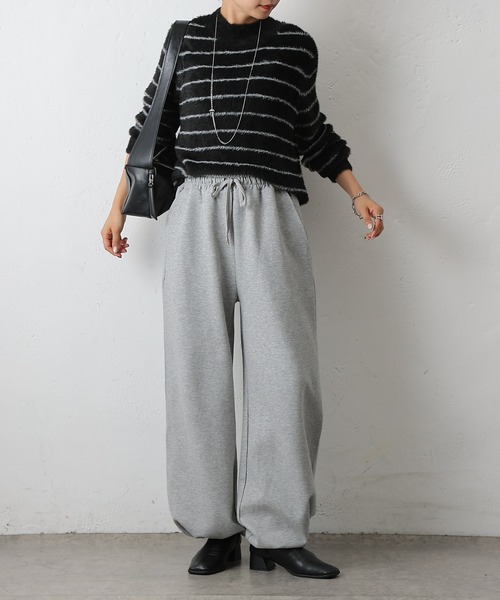 COLONY 2139（コロニートゥーワンスリーナイン）の「シャギーボーダーニットプルオーバー（ニット/セーター・レディース・ブラック/グレー/ブラウン・FREE）」の5枚目の写真