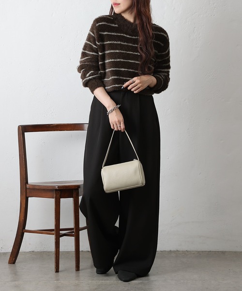 COLONY 2139（コロニートゥーワンスリーナイン）の「シャギーボーダーニットプルオーバー（ニット/セーター・レディース・ブラック/グレー/ブラウン・FREE）」の18枚目の写真