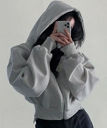 韓国」に該当するレディースのパーカー（グレー/灰色系）ファッション