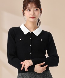 MISCH MASCH | シャツ襟付きケーブルカーディガン(カーディガン/ボレロ)