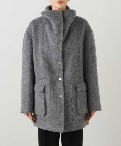 EDIT. FOR LULU(エディットフォールル)の「【Hella/ヘラ】wool shaggy coat(その他アウター・レディース・チャコールグレー/ベージュ・FREE)」の11枚目の写真
