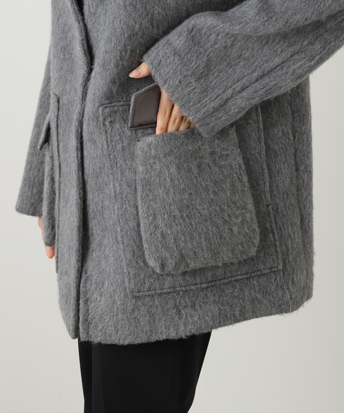 EDIT. FOR LULU(エディットフォールル)の「【Hella/ヘラ】wool shaggy coat(その他アウター・レディース・チャコールグレー/ベージュ・FREE)」の16枚目の写真
