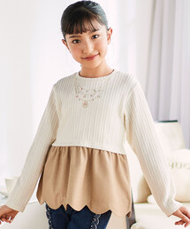 SLAP SLIP（スラップスリップ）の「キラキラネックレスモチーフドッキングトレーナー(80~130cm)（スウェット）」