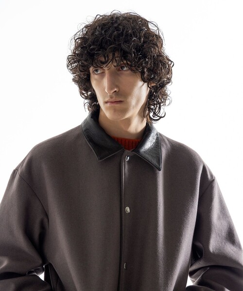 12aw メルトンレザー　プルオーバー ブルゾン 楽天市場】【33%OFF 5,990→3,990円】ブルゾン アウター コート