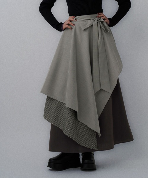 HARE（ハレ）の「MIXチェックフレアスカート(HARE)（スカート）」 - WEAR