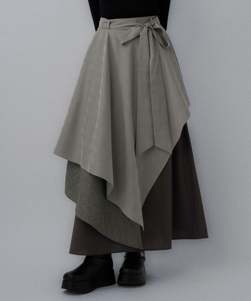 HARE（ハレ）の「MIXチェックフレアスカート(HARE)（スカート）」 - WEAR
