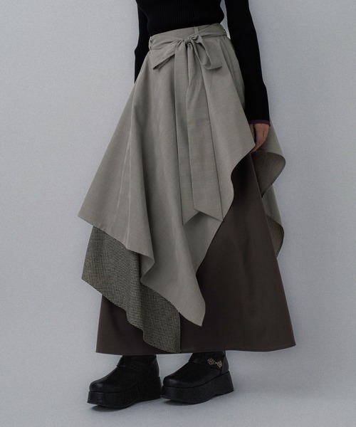 HARE（ハレ）の「MIXチェックフレアスカート(HARE)（スカート）」 - WEAR