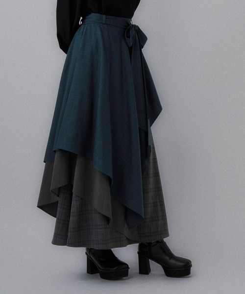 HARE（ハレ）の「MIXチェックフレアスカート(HARE)（スカート）」 - WEAR