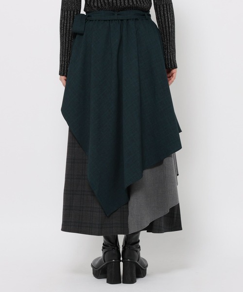 【新品タグ付き】YUMA TAKAHASHI×HARE　MIXフレアスカート HARE（ハレ）の「【YUMA TAKAHASHI×HARE】MIXフレアスカート（スカート