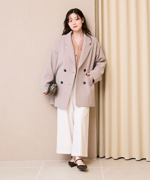 le.coeur blanc（ルクールブラン）の「《手洗い可能》フラワーチュール刺繍Vネックカーディガン（カーディガン/ボレロ・レディース・アイボリー/ピンクベージュ/グレー/ブラック・38）」の19枚目の写真