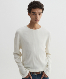 DNSR（ディーエヌエスアール）の「リブロングスリーブアイボリー（Tシャツ/カットソー）」