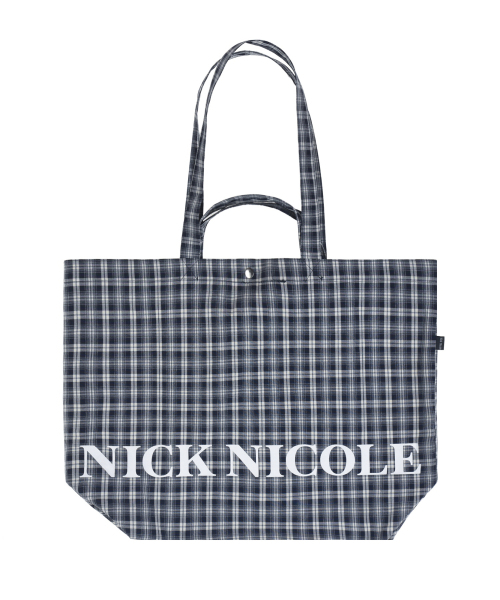 NICK&NICOLE(ニックアンドニコール)の「DOUBLE CHECK TWOWAY ECOBAG_NAVY(ショルダーバッグ・レディース・その他・FREE)」の1枚目の写真