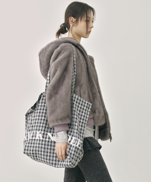 NICK&NICOLE(ニックアンドニコール)の「DOUBLE CHECK TWOWAY ECOBAG_NAVY(ショルダーバッグ・レディース・その他・FREE)」の3枚目の写真