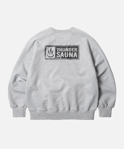 FRIZMWORKS(フリズムワークス)の「THUNDER SAUNA SIGNBOARD SWEATSHIRT _ GRAY(スウェット・メンズ・その他・MEDIUM/LARGE/X-LARGE/SMALL)」の2枚目の写真