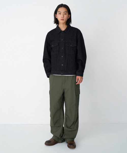 MUSINSA STANDARD（ムシンサスタンダード）の「コットンパラシュートバンディングカーゴパンツ[カーキ]（その他パンツ・メンズ・その他・38/40/42/26/28/30/32/34/36）」の2枚目の写真