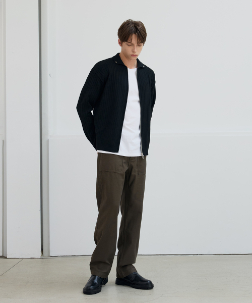 NODU(ノードユー)の「リバットカラーゴルジニット集業カーディガン【ブラック】(カーディガン/ボレロ・メンズ・その他・MEDIUM/LARGE)」の2枚目の写真