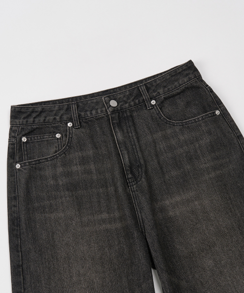 TOFFEE(トフィー)の「ヴィンテージウォッシングワイドデニムパンツ(ブラック)(デニムパンツ・メンズ・その他・SMALL/MEDIUM/LARGE/X-LARGE)」の3枚目の写真