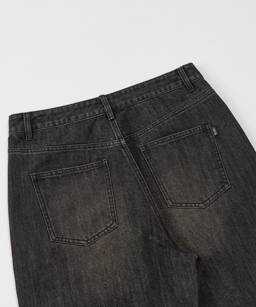 TOFFEE(トフィー)の「ヴィンテージウォッシングワイドデニムパンツ(ブラック)(デニムパンツ・メンズ・その他・SMALL/MEDIUM/LARGE/X-LARGE)」の4枚目の写真