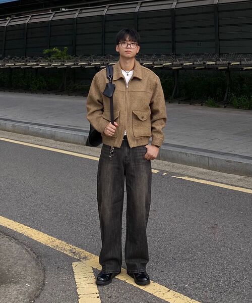 TOFFEE(トフィー)の「ヴィンテージウォッシングワイドデニムパンツ(ブラック)(デニムパンツ・メンズ・その他・SMALL/MEDIUM/LARGE/X-LARGE)」の9枚目の写真