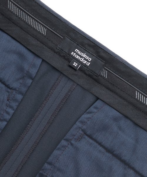 MUSINSA STANDARD（ムシンサスタンダード）の「テーパードターンアップ隠しバンディングクロップドスラックス[ブルーグレー]（スラックス・メンズ・その他・28/29/26/27）」の8枚目の写真