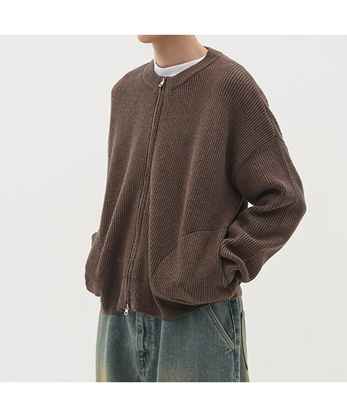 Round neck crop jacket‑cardigan — круглая укороченная куртка‑кардиган