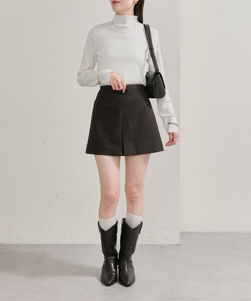 mystic(ミスティック)の「プレート付きハイネックニット(ニット/セーター・レディース・グレー/ベージュ/オフホワイト/ブラック・FREE)」の9枚目の写真