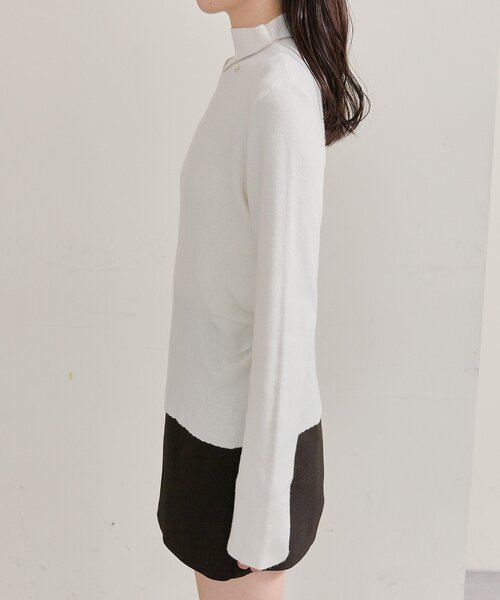 mystic(ミスティック)の「プレート付きハイネックニット(ニット/セーター・レディース・グレー/ベージュ/オフホワイト/ブラック・FREE)」の21枚目の写真