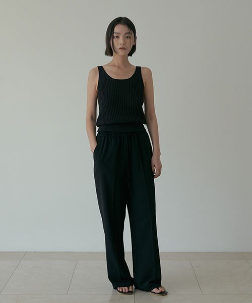 LINGSEOUL（リングソウル）の「boucled sleeveless knit-black（Tシャツ/カットソー・レディース・その他・FREE）」の3枚目の写真