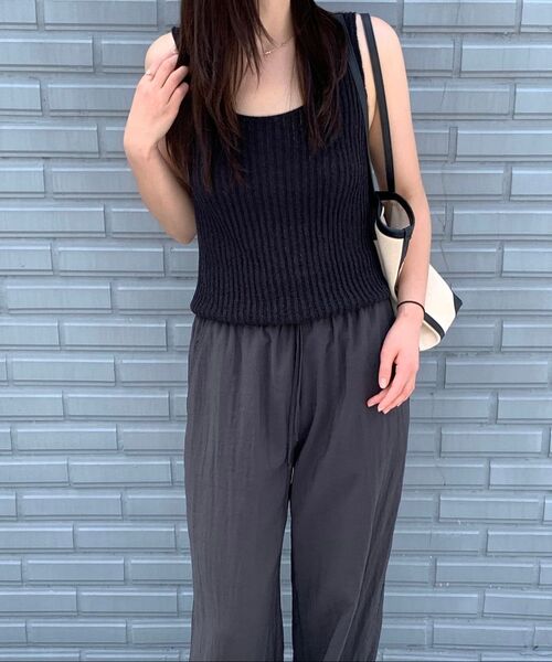 LINGSEOUL（リングソウル）の「boucled sleeveless knit-black（Tシャツ/カットソー・レディース・その他・FREE）」の6枚目の写真