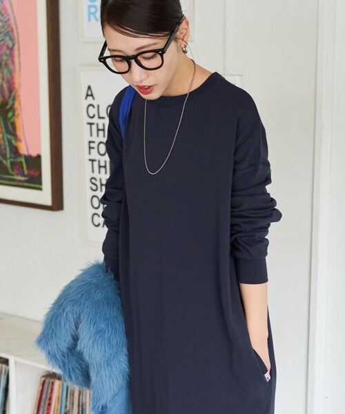 FREAK'S STORE(フリークスストア)の「Tシャツワンピース(ワンピース・レディース・ネイビー・SMALL)」の7枚目の写真
