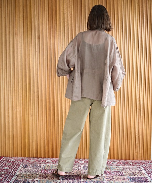 kha:ki（カーキ）の「「KHA:KI / カーキ」ラミー B.D.U. シャツジャケット（ミリタリージャケット・レディース・オリーブ/ブラック・2/1）」の8枚目の写真