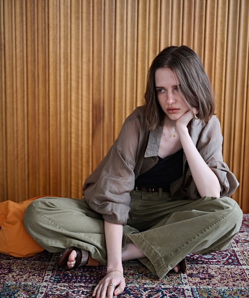 kha:ki（カーキ）の「「KHA:KI / カーキ」ラミー B.D.U. シャツジャケット（ミリタリージャケット・レディース・オリーブ/ブラック・2/1）」の9枚目の写真