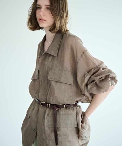 kha:ki（カーキ）の「「KHA:KI / カーキ」ラミー B.D.U. シャツジャケット（ミリタリージャケット・レディース・オリーブ/ブラック・2/1）」の13枚目の写真