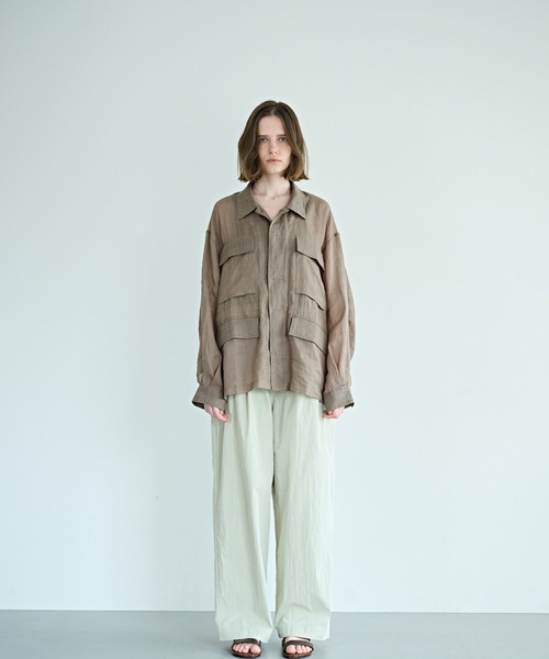 kha:ki（カーキ）の「「KHA:KI / カーキ」ラミー B.D.U. シャツジャケット（ミリタリージャケット・レディース・オリーブ/ブラック・2/1）」の17枚目の写真