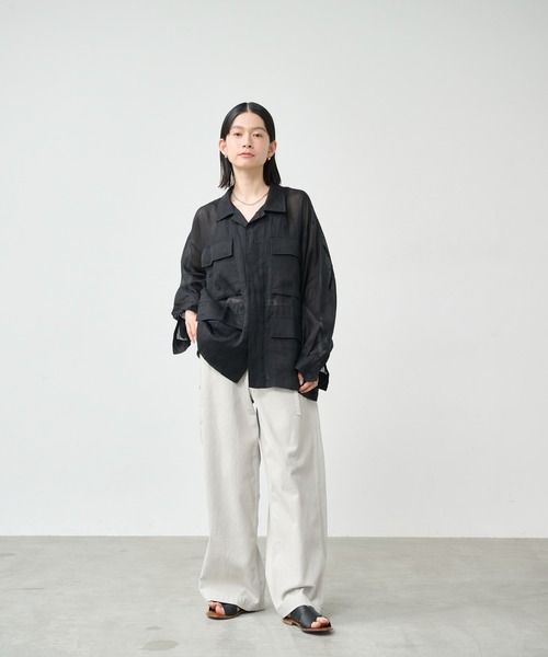kha:ki（カーキ）の「「KHA:KI / カーキ」ラミー B.D.U. シャツジャケット（ミリタリージャケット・レディース・オリーブ/ブラック・2/1）」の20枚目の写真