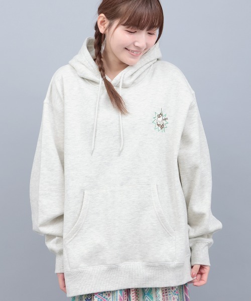 チチカカ（チチカカ）の「おばけアニマル裏起毛フーディー（パーカー・メンズ・ブラック/オートミール・FREE）」の6枚目の写真