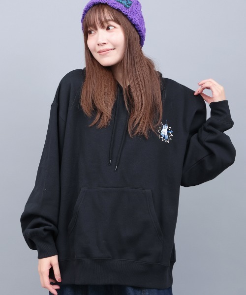 チチカカ（チチカカ）の「おばけアニマル裏起毛フーディー（パーカー・メンズ・ブラック/オートミール・FREE）」の4枚目の写真